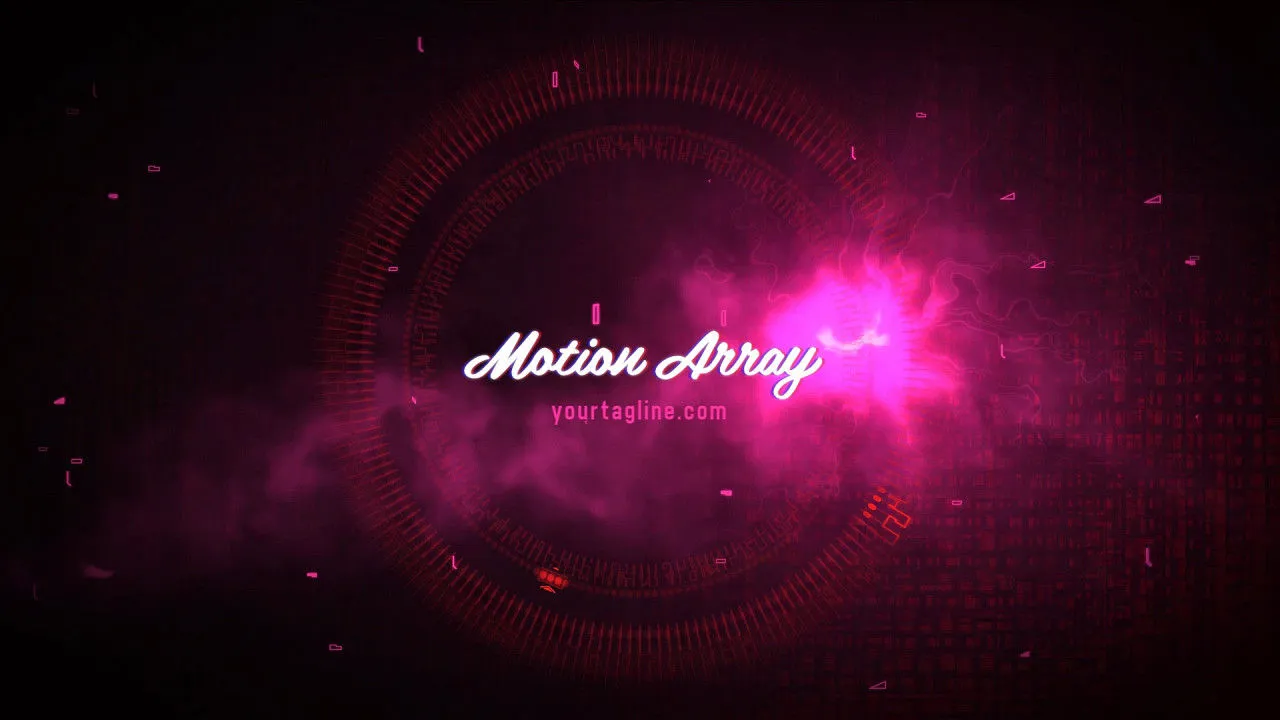 时尚徽标显示像素设计精选AE模板