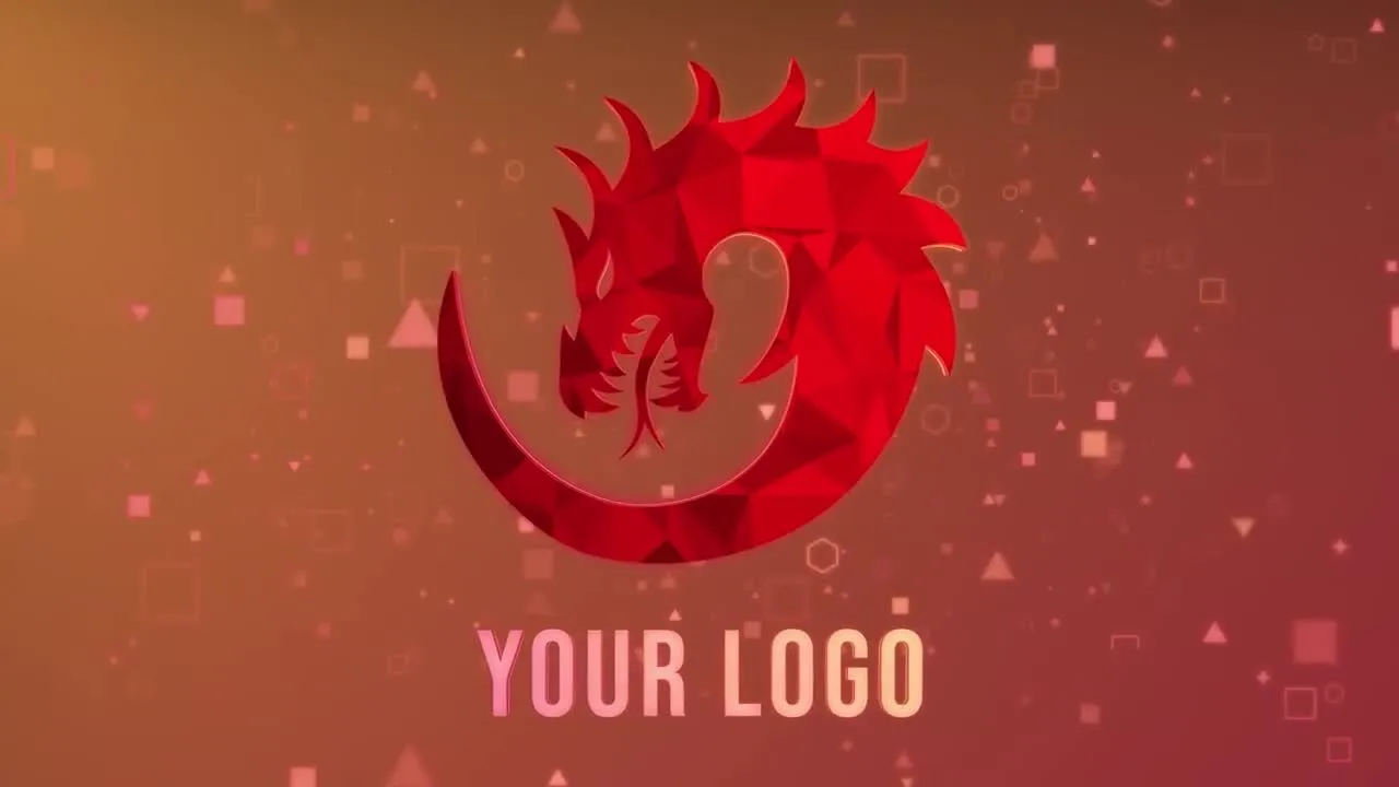 时尚的霓虹灯徽标显示像素设计精选AE模板