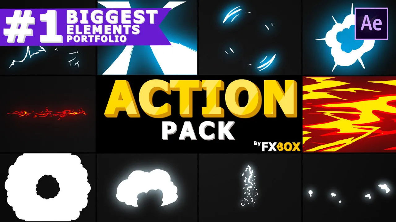 动态元素像素设计精选AE模板