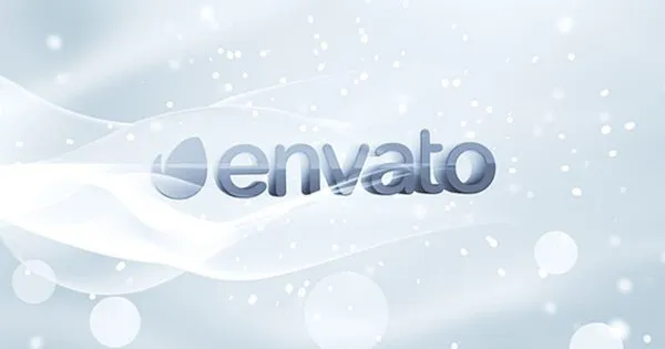 白雪粒子旋转特效logo演示像素设计精选AE模板 Clean Opener