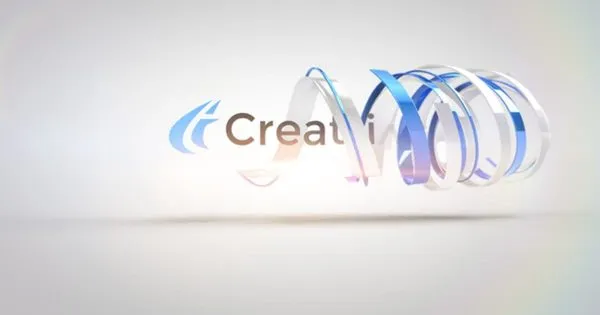 动态旋转丝带特效Logo演示像素设计精选AE模板 3D Streak Logo 2