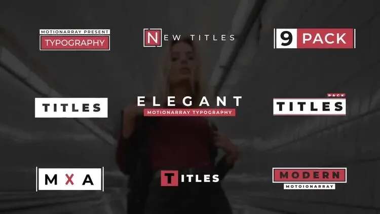 独特的全屏标题动画像素设计精选AE模板