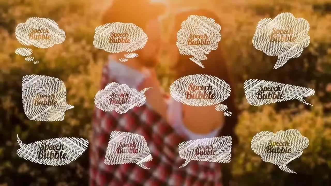 50个语音泡沫动画像素设计精选AE模板