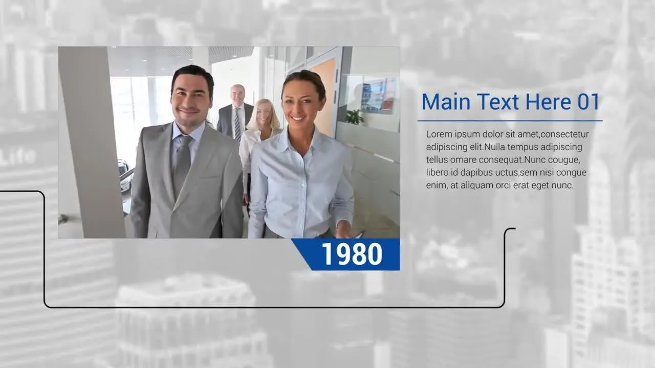 干净优雅的企业时间表幻灯片像素设计精选AE模板