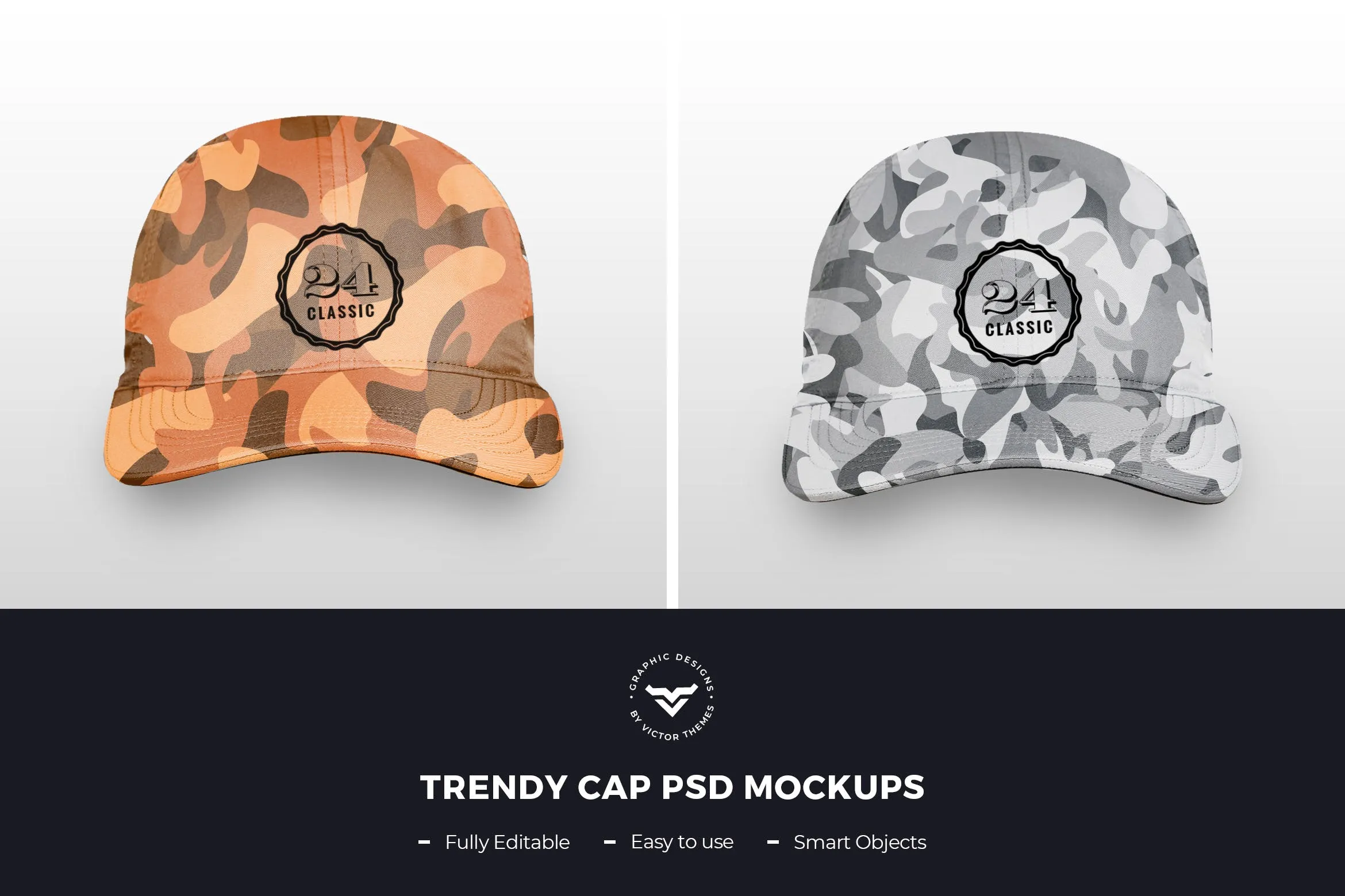 鸭舌帽外观设计预览样机 Trendy Hat Mockups