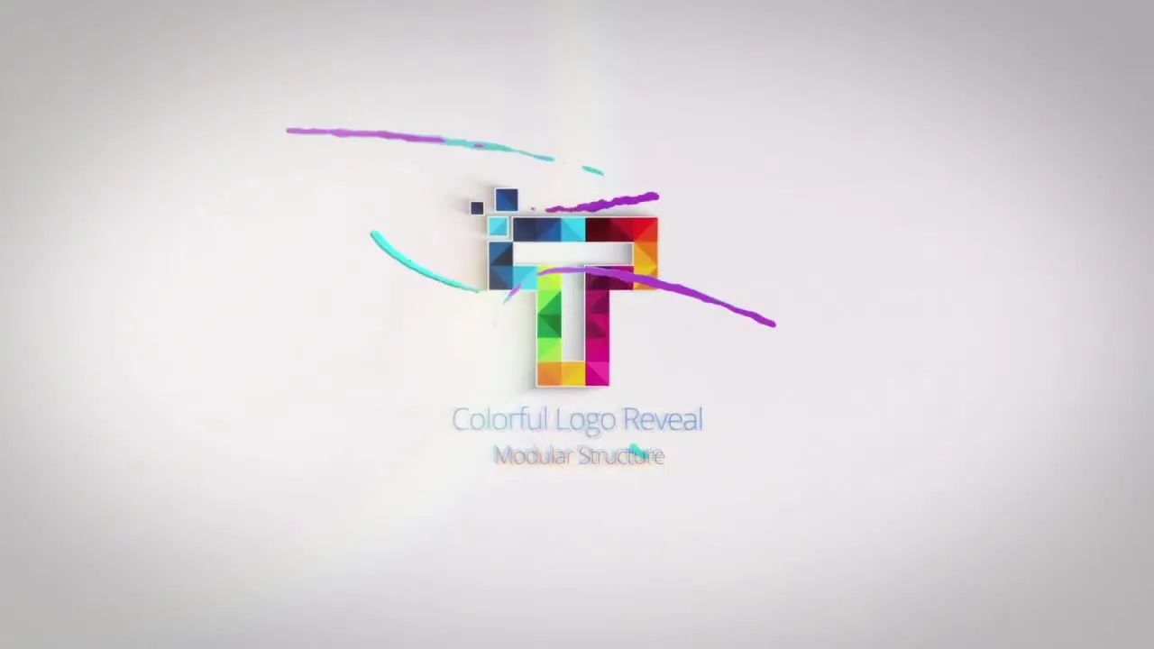 卡通线条徽标像素设计精选AE模板