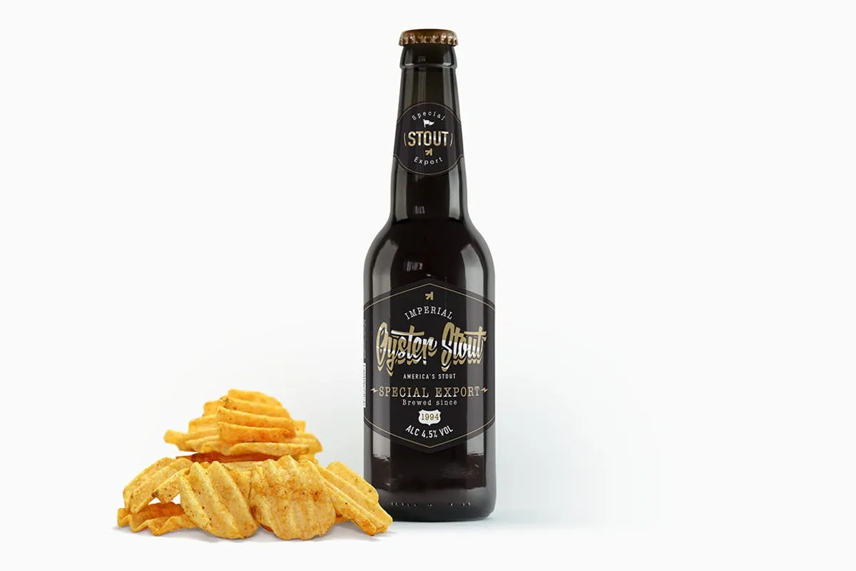 黑色啤酒瓶外观样机 Beer Black Bottle Mockup