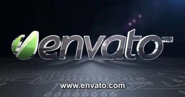 3D主板电路组件logo演示像素设计精选AE模板 Digital Technology Logo Reveal