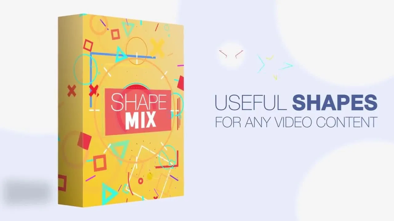 创造性动画形状元素独特设计像素设计精选AE模板