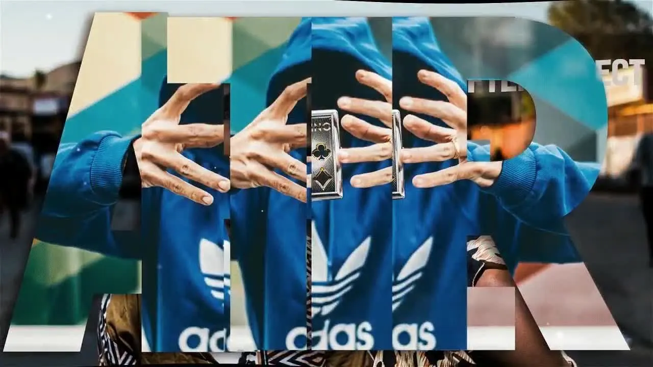 粗体文字幻灯片像素设计精选AE模板