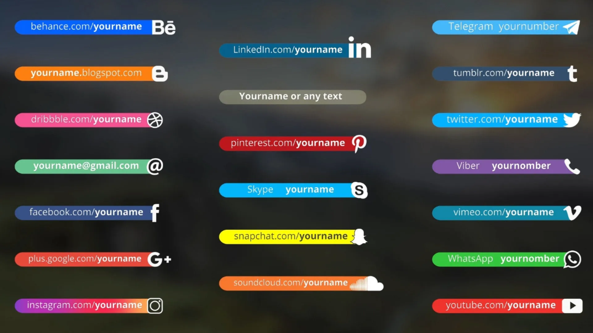 动态封面标题字幕像素设计精选AE模板Social Media Lower Thirds