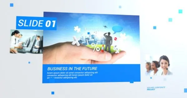 公司介绍/简介视频像素设计精选AE模板 Square Corporate Presentation