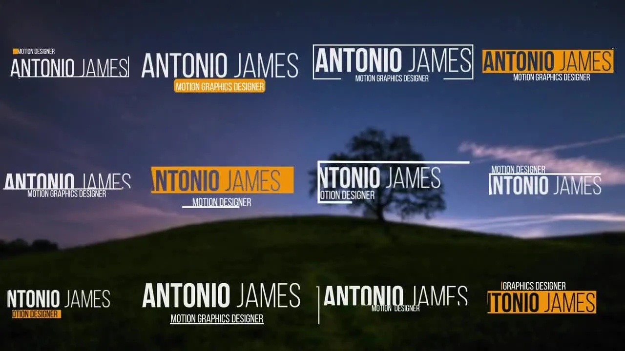 12个最小的下三分之一全屏幕标题像素设计精选AE模板