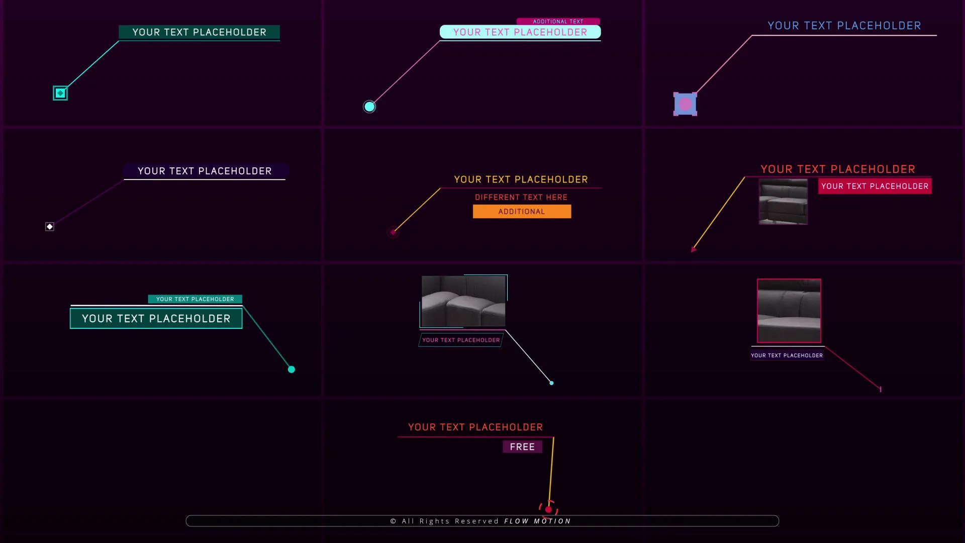 10个独特颜色控制器标题文字活动宣传像素设计精选AE模板