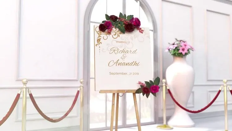 婚礼迎宾标志像素设计精选AE模板