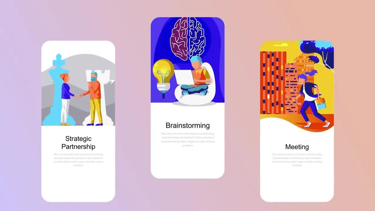 明亮动态简单的动画元素Instagram故事像素设计精选AE模板