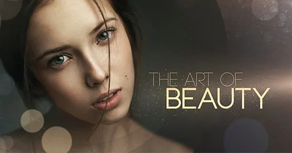 时尚魅力金色粒子视频像素设计精选AE模板 The Art of Beauty