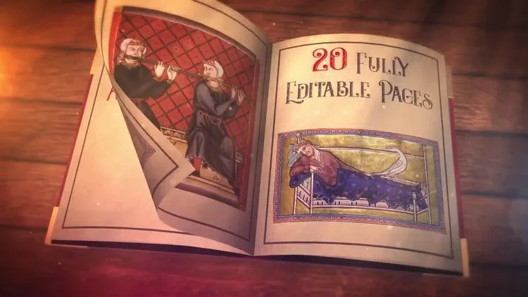 魔法书幻灯片动态像素设计精选AE模板