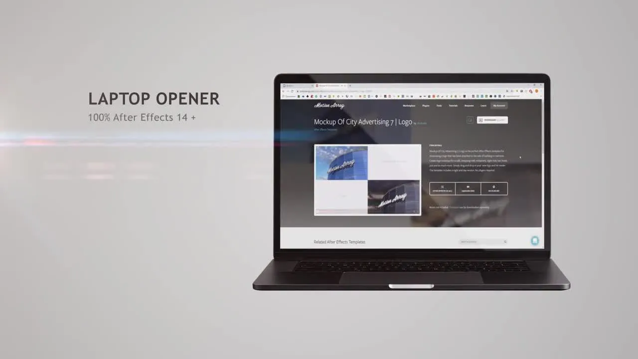 笔记本电脑介绍像素设计精选AE模板