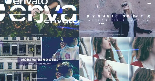 现代时尚风格卷轴电影特效像素设计精选AE模板 Modern Demo Reel