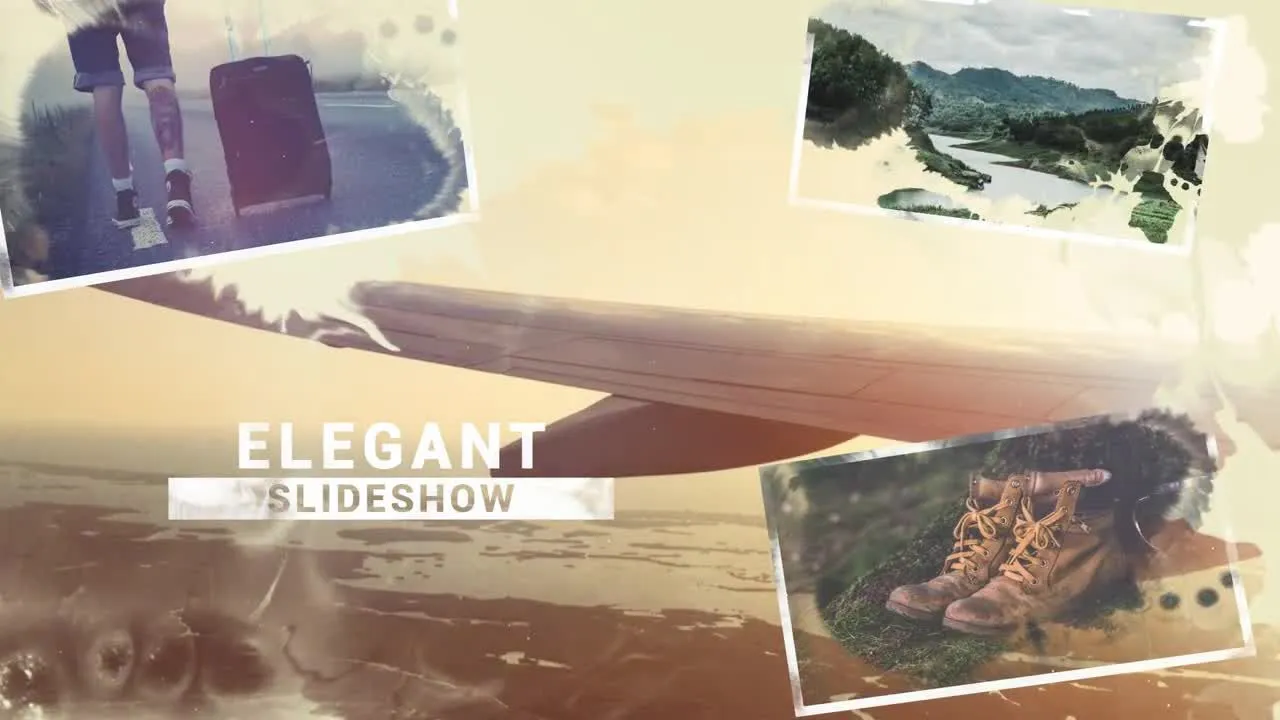 时尚优雅创意的墨水渲染效果幻灯片像素设计精选AE模板