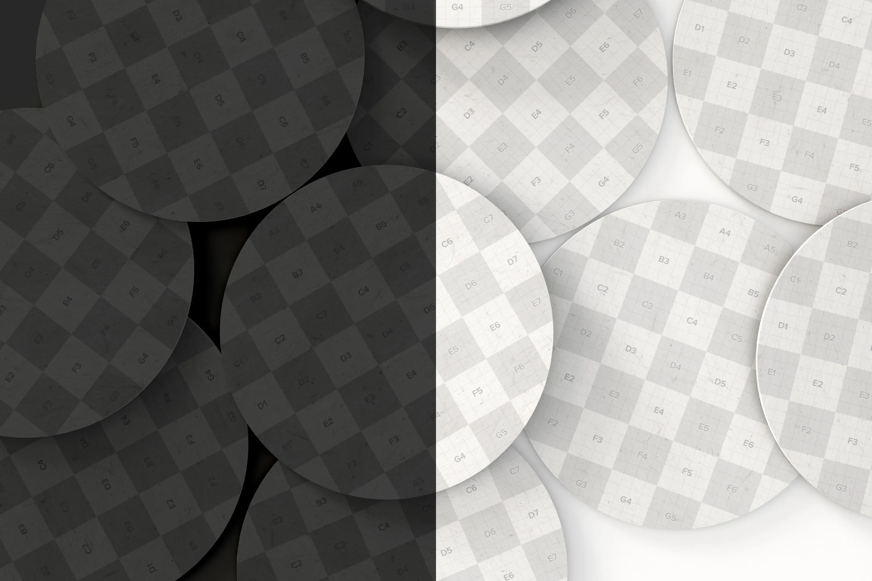 圆形纸杯垫品牌标识展示样机01 Round Coaster Mockup 01