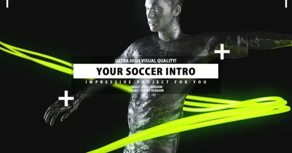 足球主题节目开场像素设计精选AE模板 Your Soccer Intro