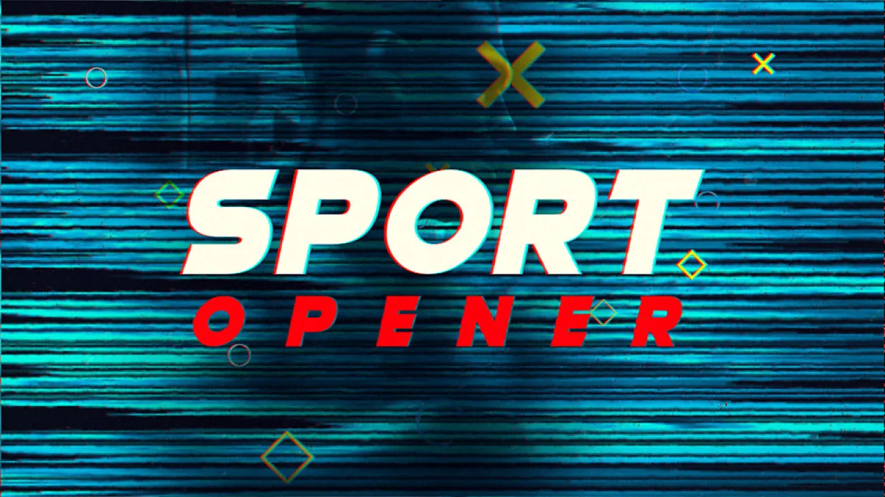 运动开场动画照片展示像素设计精选AE模板