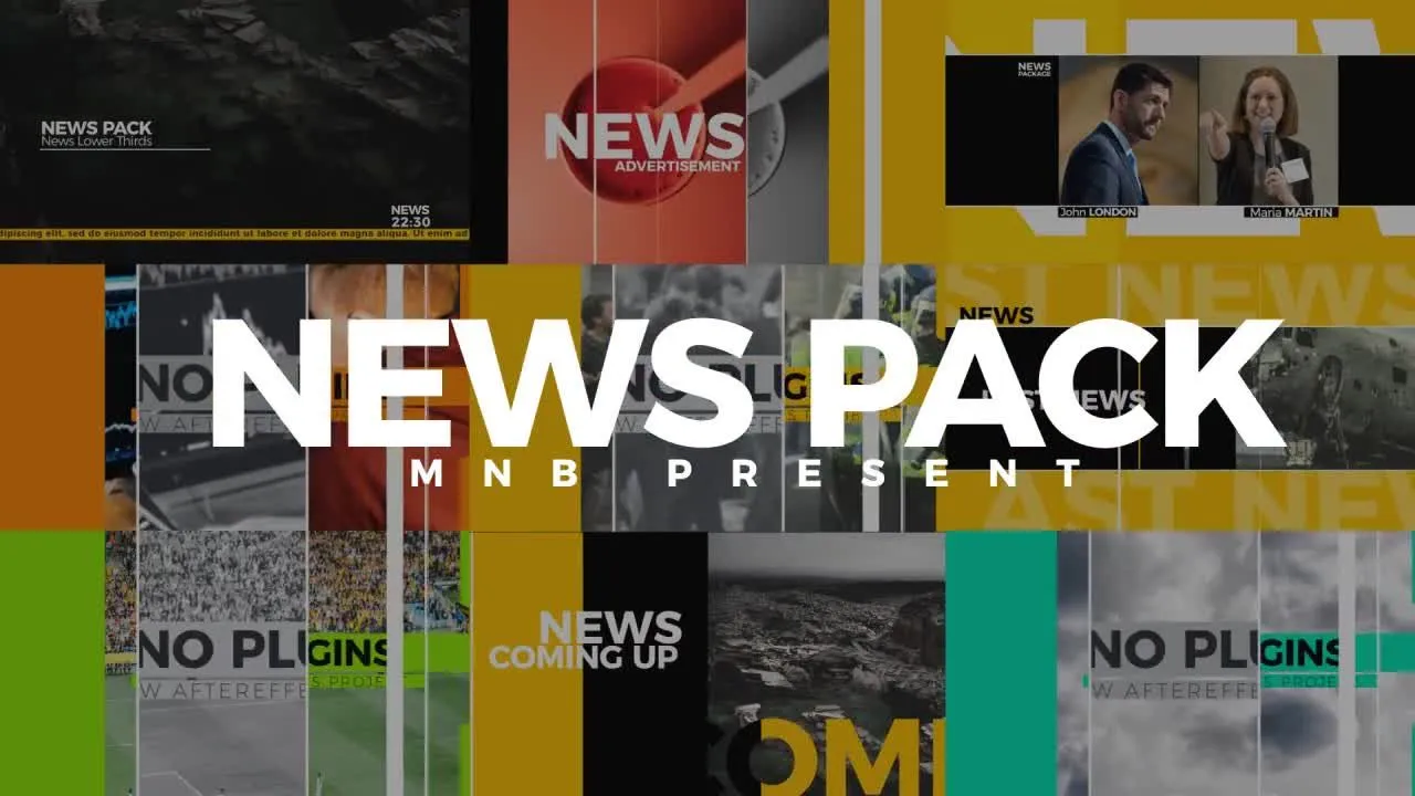 现代简洁美观的新闻包像素设计精选AE模板