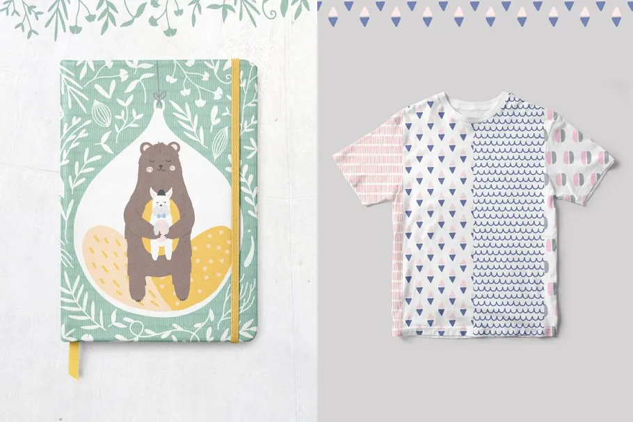 充满爱的手绘动植物剪贴画&纹理 Very Friendly Collection Pro插图(4)