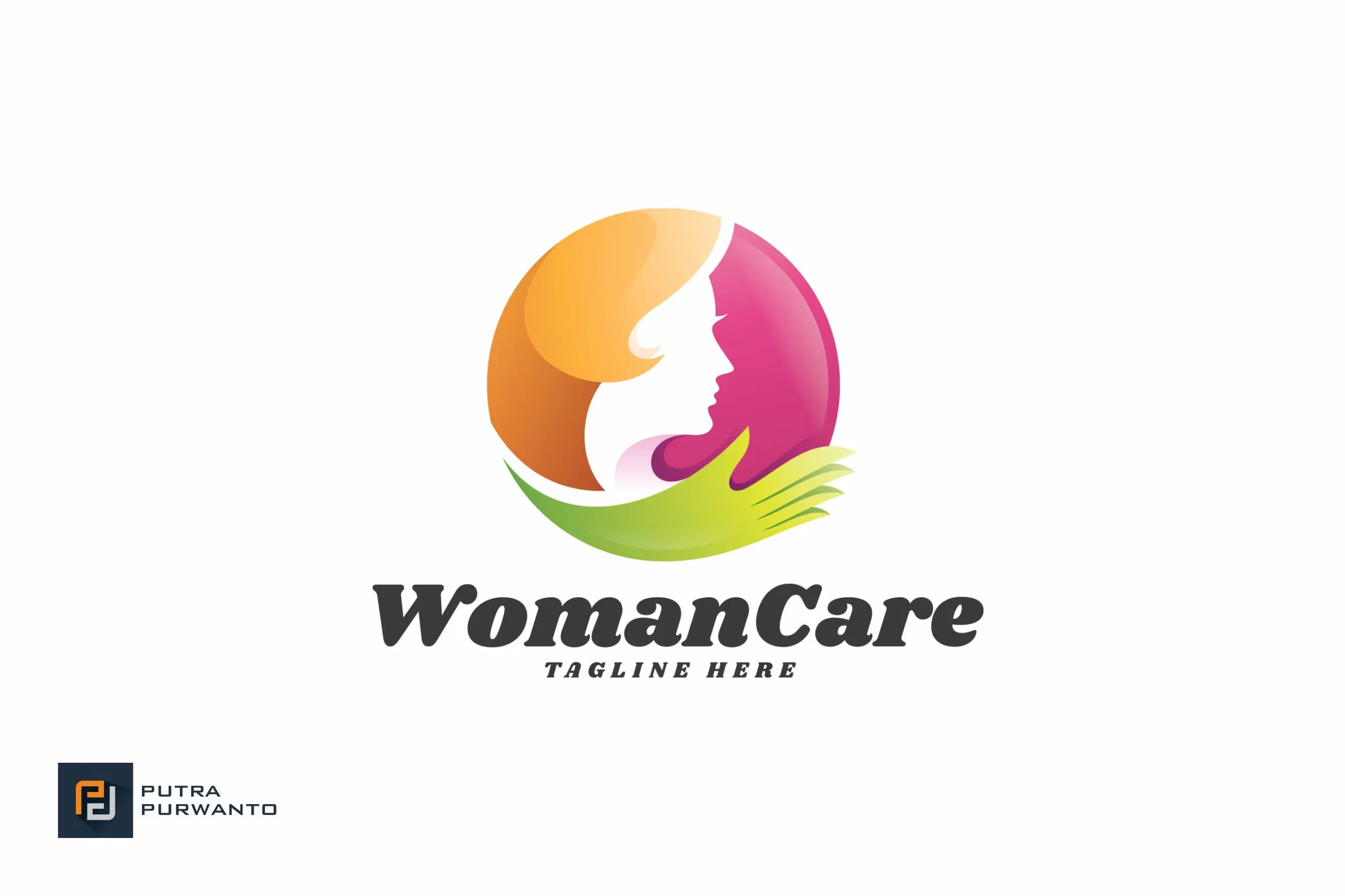 女性健康品牌Logo商标设计模板 Woman Care#8211; Logo Template