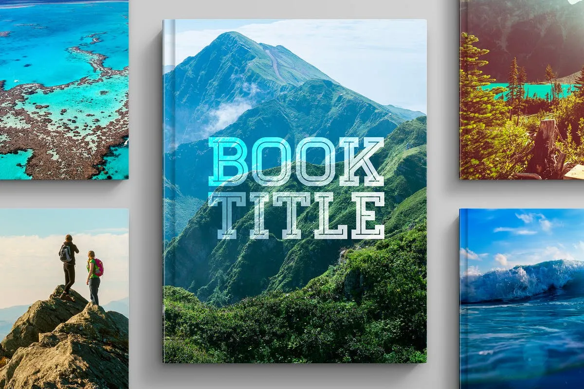 精装封面设计书籍样机 Hardcover Book Mockup: Straight插图