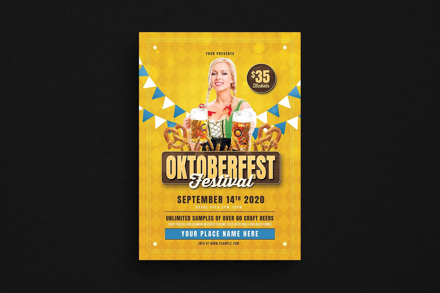 十月节日活动宣传海报设计模板 October Festival Flyer