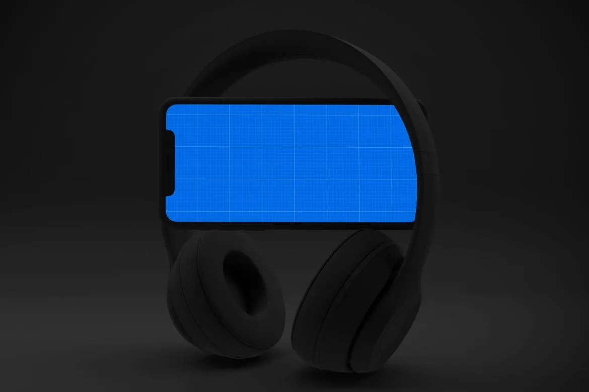 深色背景iPhone音乐APP应用UI设计效果图素材库精选样机 Dark iPhone Music App Mockup插图(9)