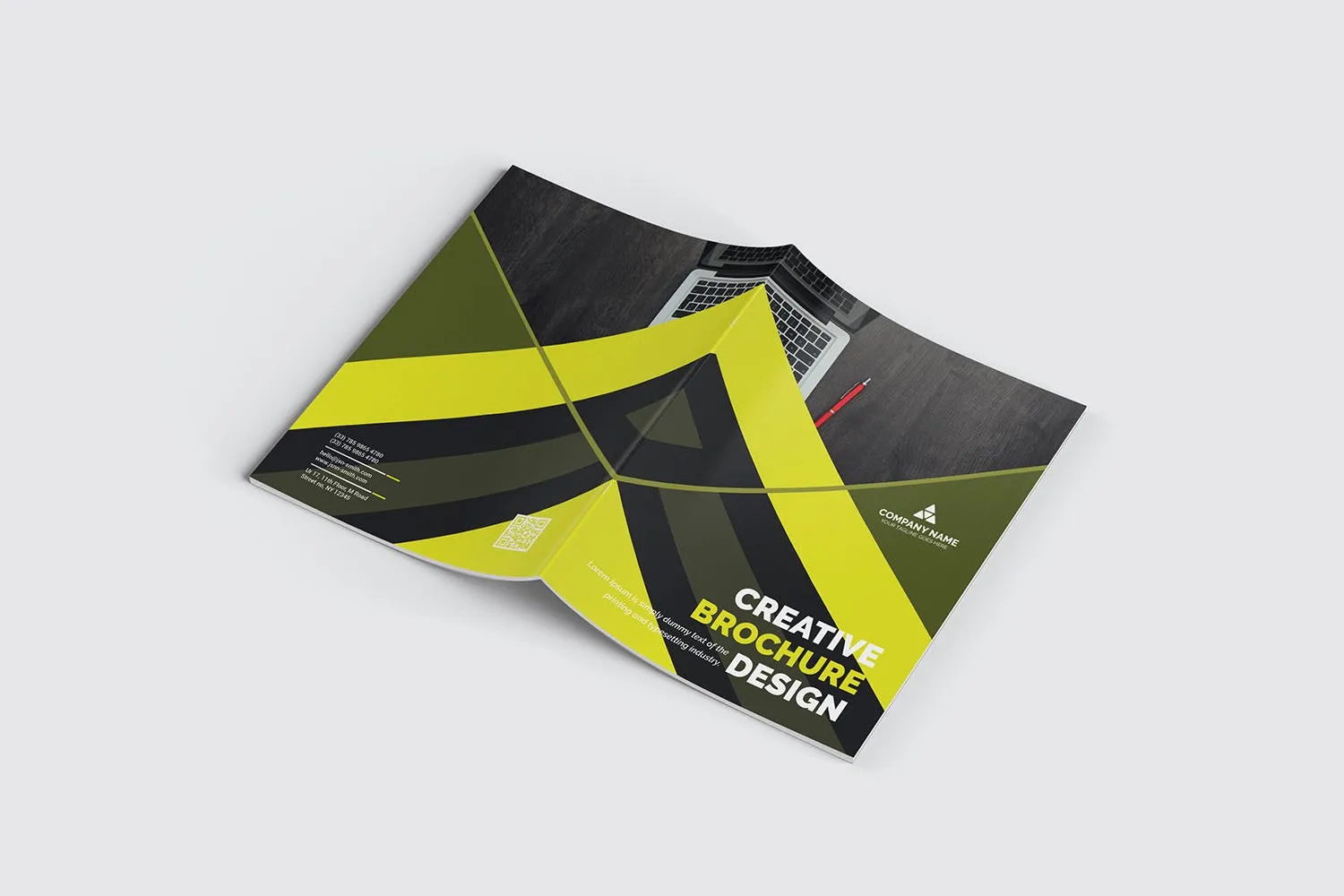 产品手册/企业简介画册设计模板 Bifold Brochure插图(2)