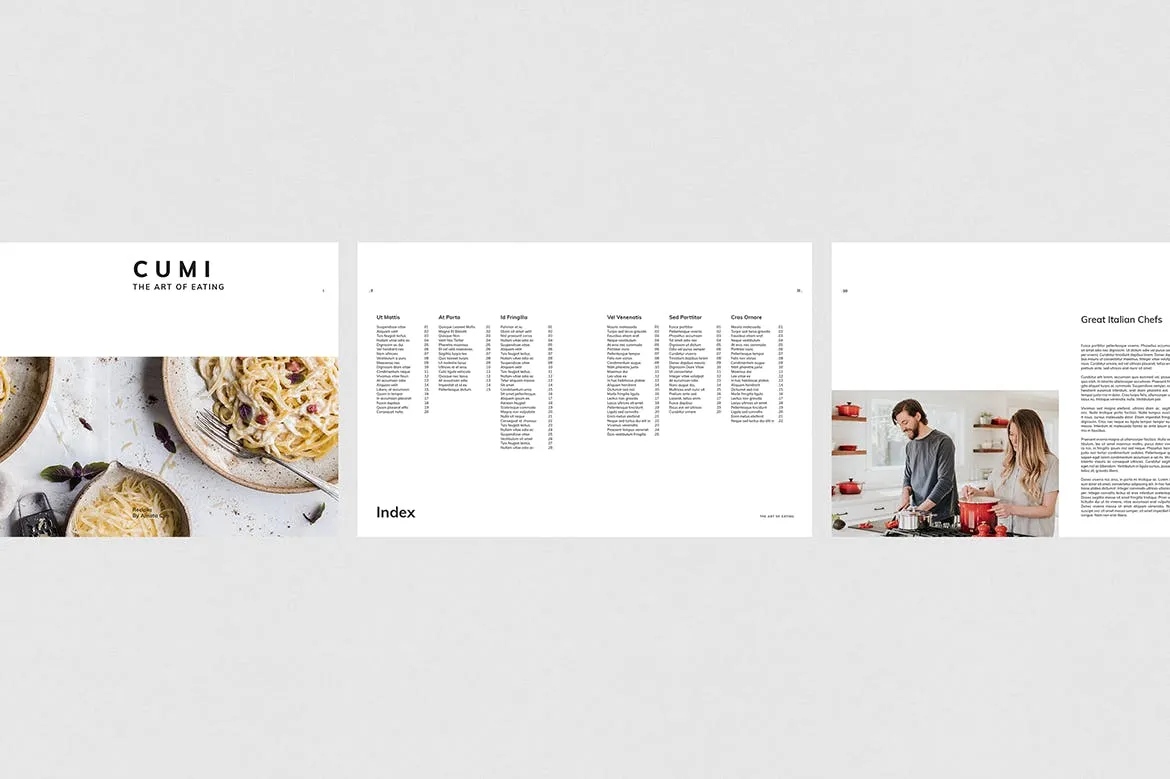 菜谱菜单图书/美食杂志版式设计模板 Cookbook插图(2)