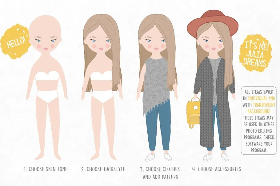 卡通人物形象设计素材包 Portrait & Character Creator Pro插图(12)