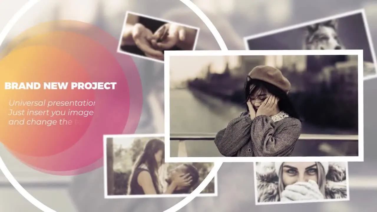 快乐优雅幻灯片照片像素设计精选AE模板