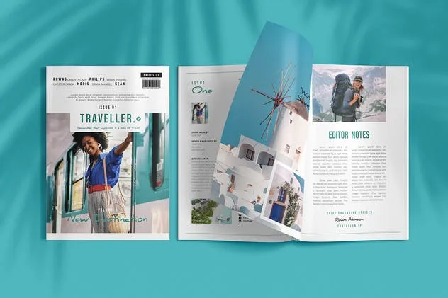 旅行者旅行主题杂志排版设计模板 TRAVELLER MAGAZINE插图(1)
