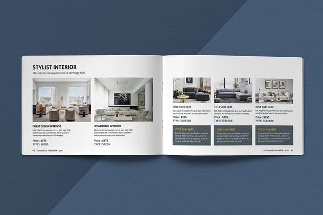 A5尺寸产品目录产品手册设计模板素材 A5 Modern Catalogue Template插图(4)