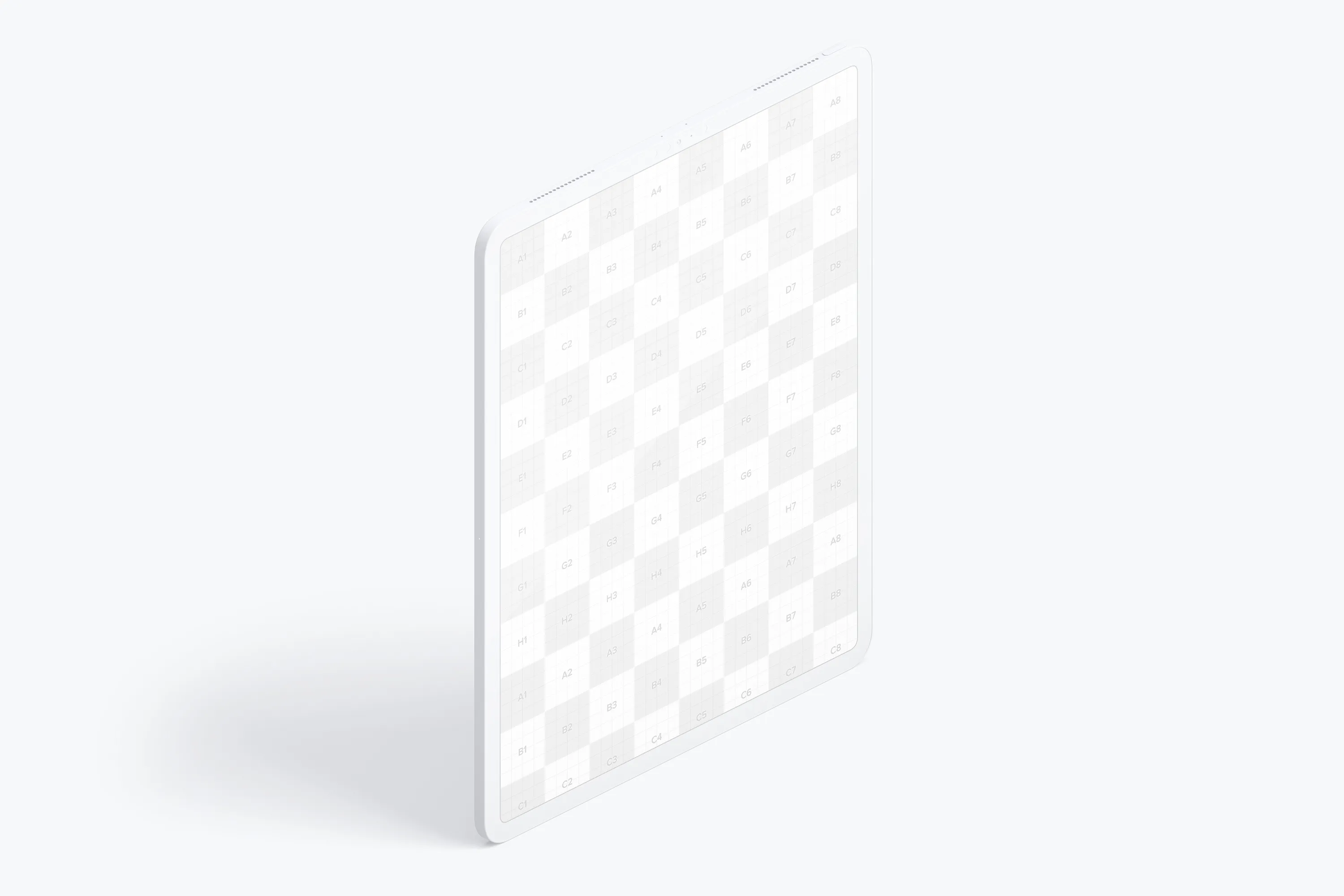 iPad Pro平板电脑UI设计效果图右视图样机02 Clay iPad Pro 12.9” Mockup, Isometric Right View 02插图(1)