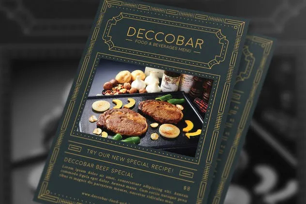 简约设计风格西餐厅菜单模板 Food Menu插图(4)