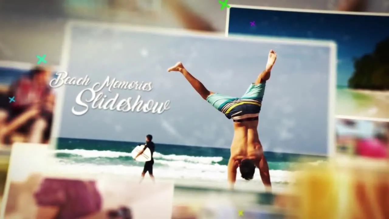 旅行回忆幻灯片照片展示像素设计精选AE模板