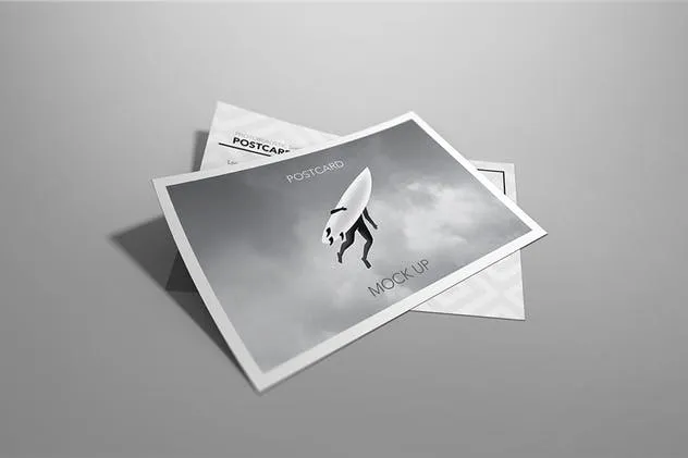 简约的明信片/邀请函/传单样机 Postcard / Invitation / Flyer Mock-up插图(4)