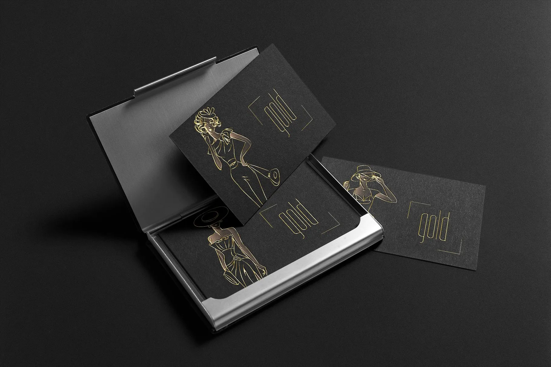 典雅时尚的时装模特手绘矢量素材合辑下载[ai,eps,png]插图(6)