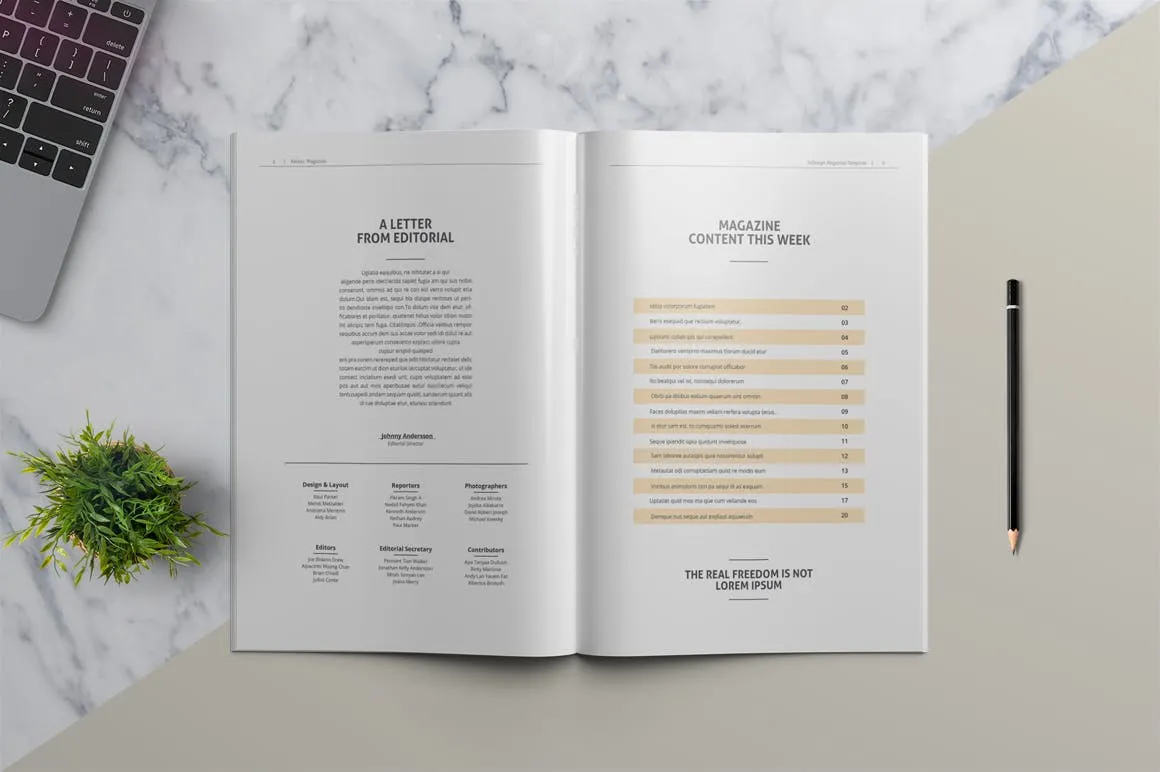 北欧简约风格素材库精选杂志设计模板 KELENS – Clean Magazine Template插图(1)