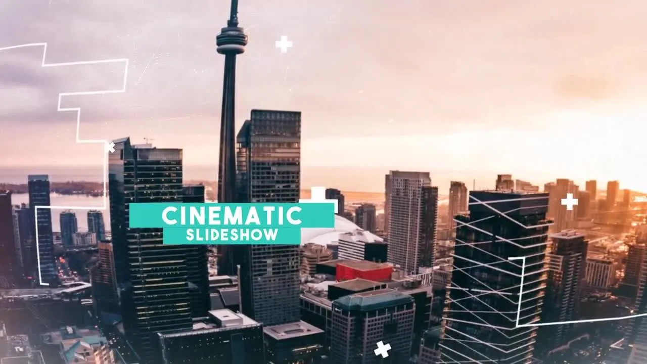 现代时尚创意的电影幻灯片像素设计精选AE模板