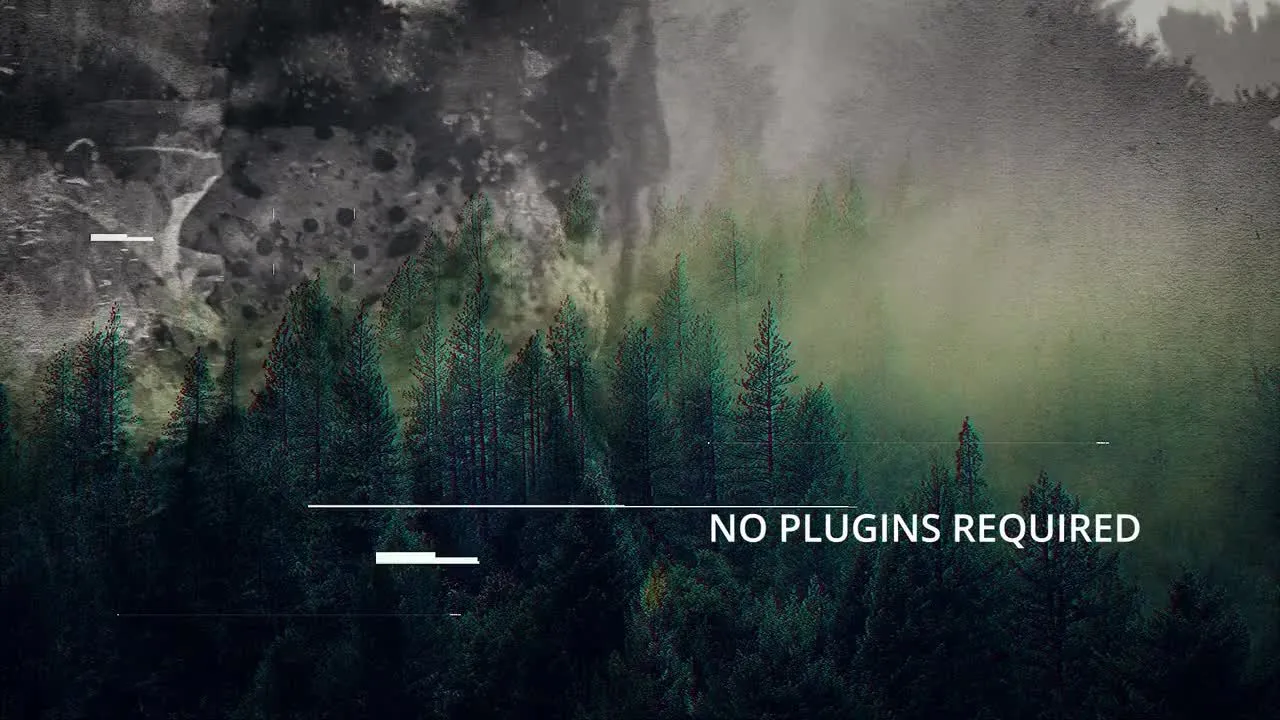 现代水墨照片幻灯片时尚过渡像素设计精选AE模板