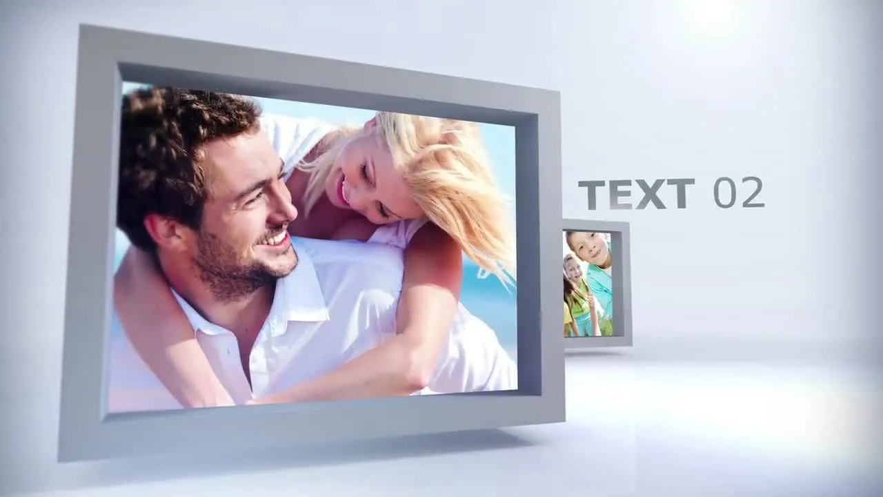 浮动框效果企业照片展示像素设计精选AE模板