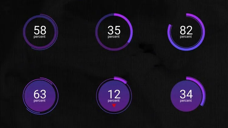 信息图表饼图像素设计精选AE模板